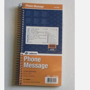 Phone Message Book 2-part Carbonless 400 Sets Adams Leave a Note Office Supply